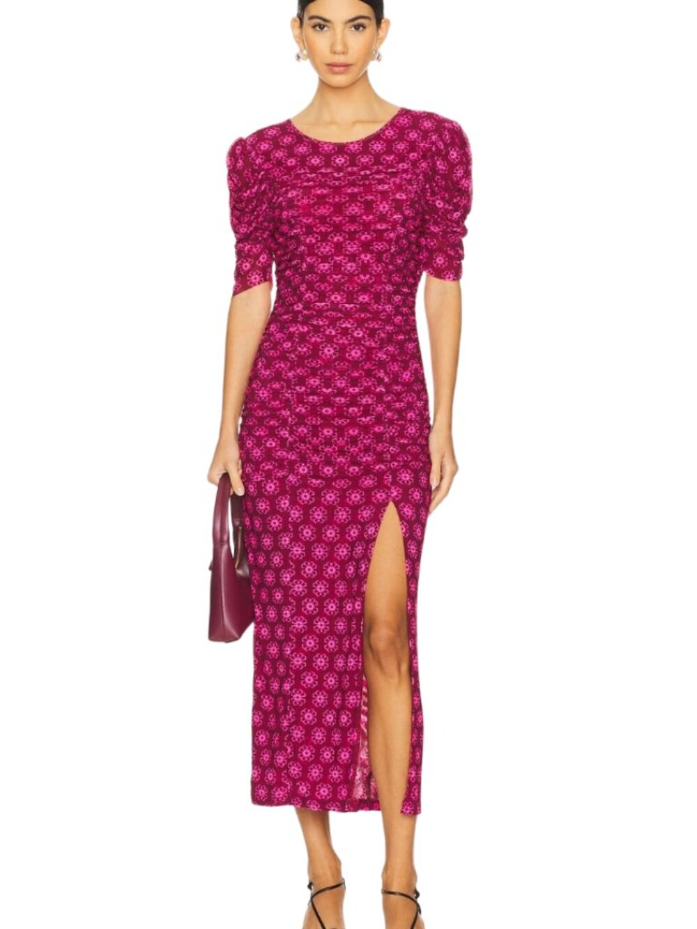 Free People Briella Floral Side Slit Dress